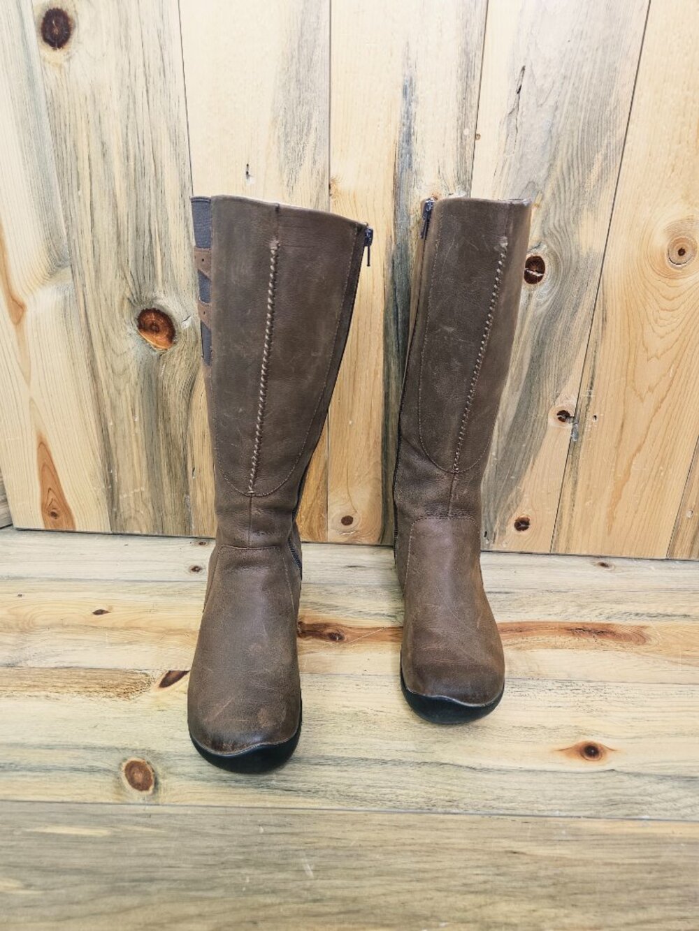 Keen Oakk Brown Leather Bern Baby Bern Knee High Boot Size 8 - Picture 3 of 7